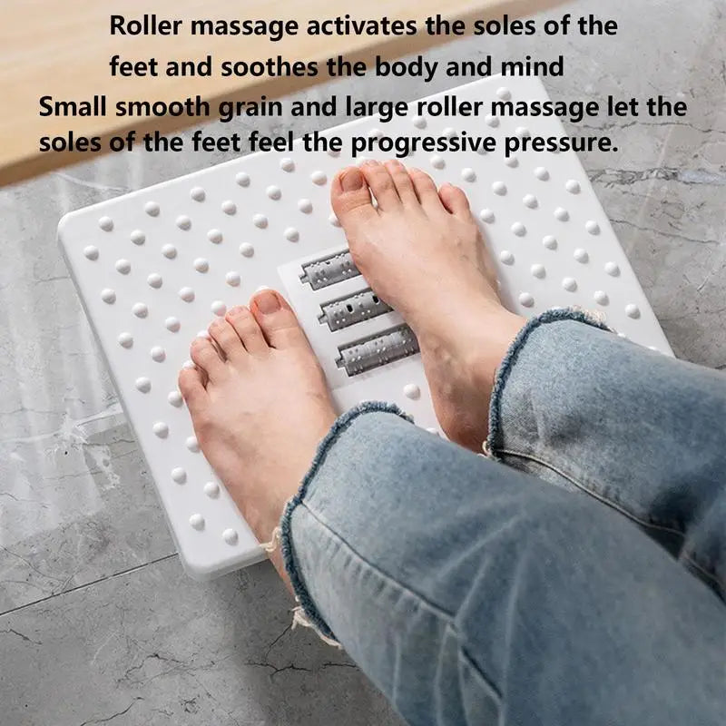 Ergonomic Foot Rest with Massage Rollers – Portable Comfort for Home and Office