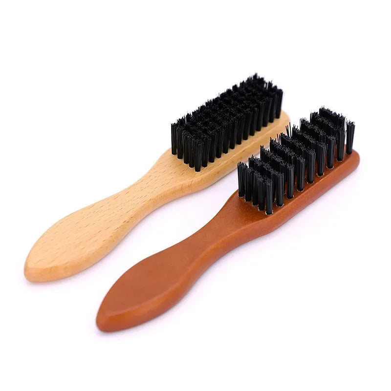 Vintage Wooden Handle Beard and Hair Cleaning Brush for Men - Reduces Frizz