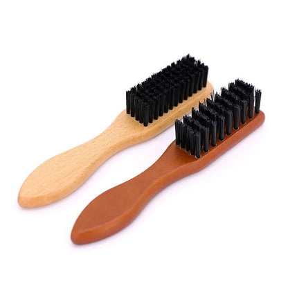 Vintage Wooden Handle Beard and Hair Cleaning Brush for Men - Reduces Frizz