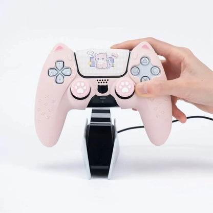 GeekShare PS5 controller case set: cat-themed thumb grips