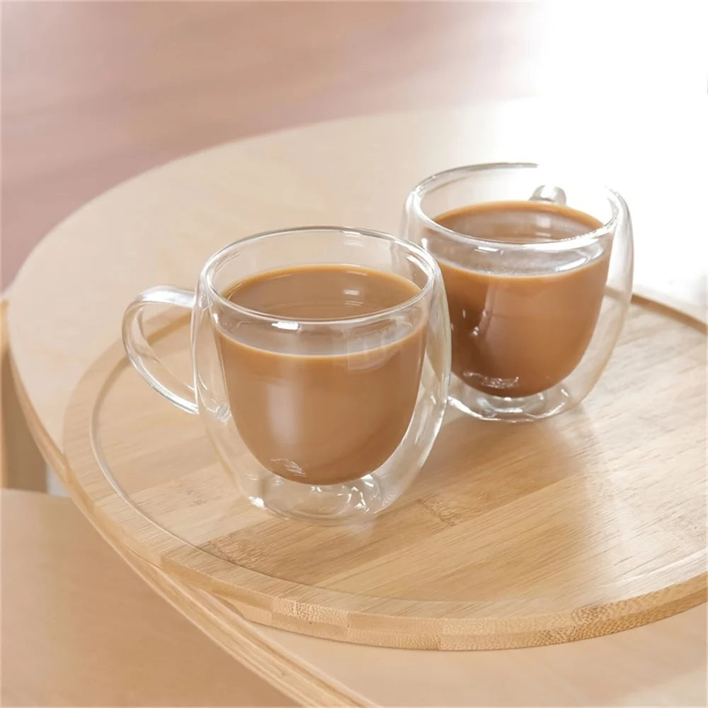 Elegant Double-Walled Glass Coffee Mug