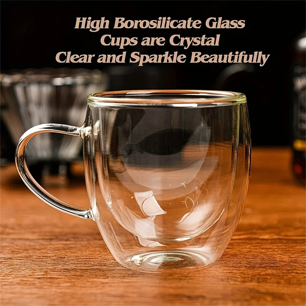 Elegant Double-Walled Glass Coffee Mug
