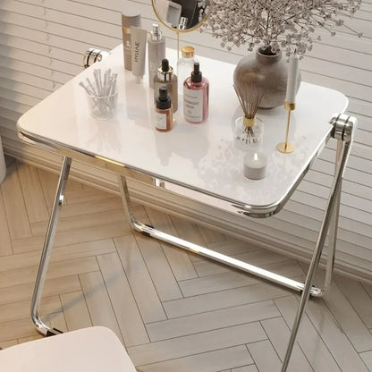 Transparent Table and Chair Set - Modern Acrylic Folding Furniture for Bedroom and Balcony