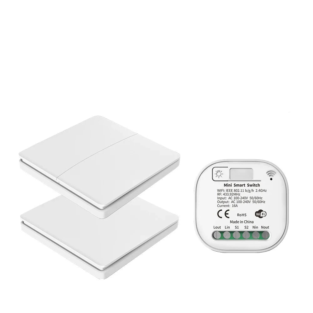 Smart WiFi Self-Powered Switch - Remote Control, Google Home & Alexa Compatible