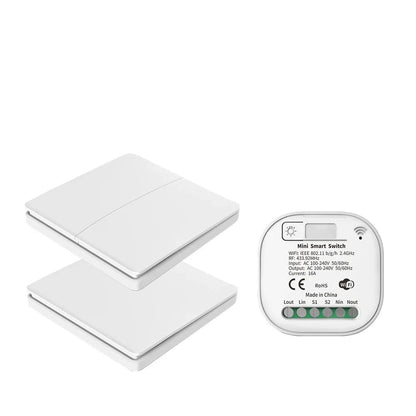 Smart WiFi Self-Powered Switch - Remote Control, Google Home & Alexa Compatible