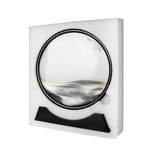 Mesmerizing 3D Moving Sand Art - Deep Sea Sandscape Round Glass Hourglass
