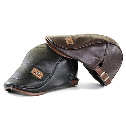 Sophisticated Style: Leather Beret Hat