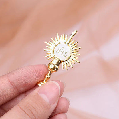 Elegant Jerusalem Cross Brooch: A Symbol of Faith