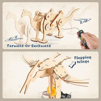 Dinosaur STEM Kit Toys for Kids - 3D Wooden Puzzle Model