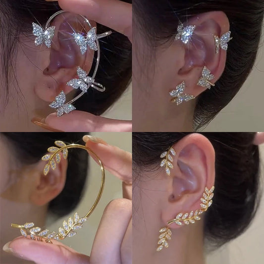 Sparkling Butterfly Ear Cuffs: A Piercing-Free Alternative