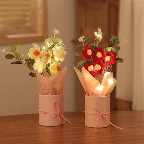 5PCS Hand-Knitted Woolen Flowers
