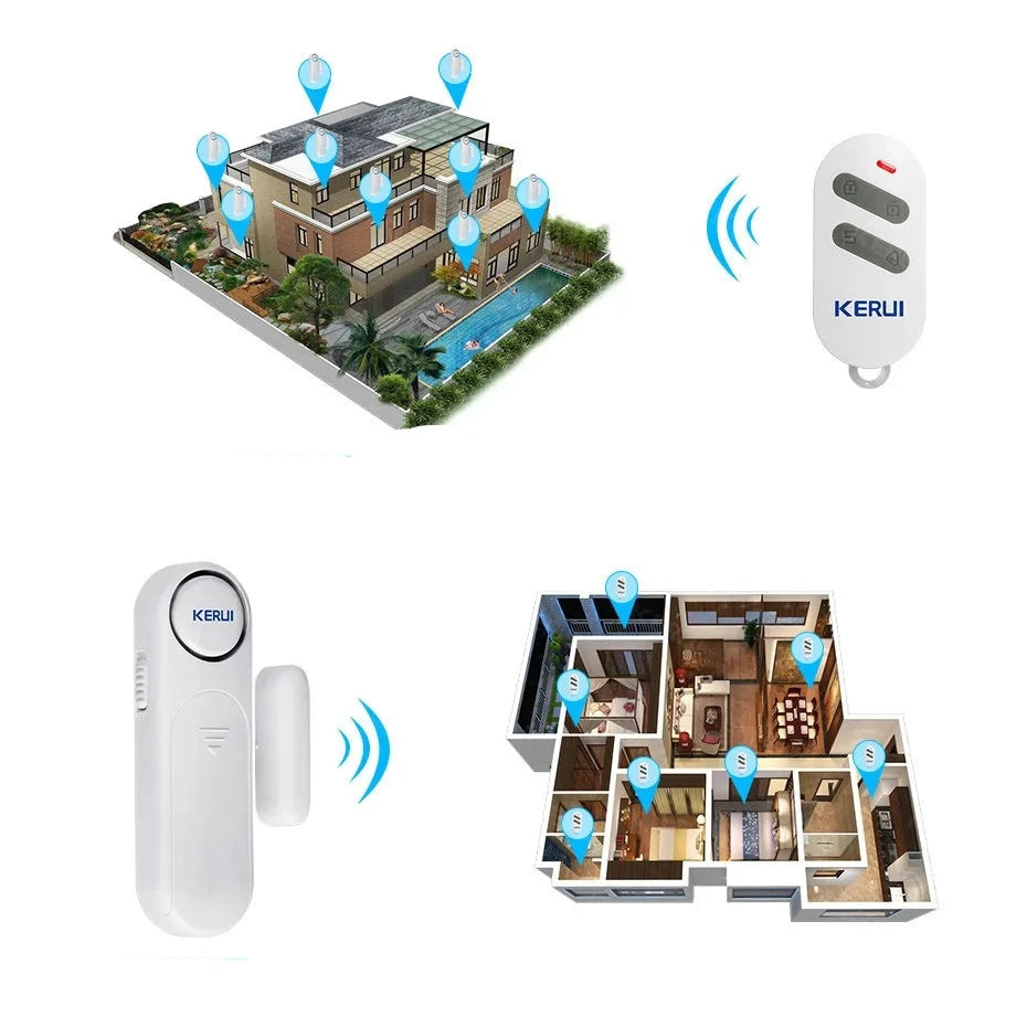 KERUI Wireless Door/Windows Sensor Alarm 300ft 120dB Anti-Theft Home Security System