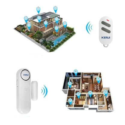 KERUI Wireless Door/Windows Sensor Alarm 300ft 120dB Anti-Theft Home Security System