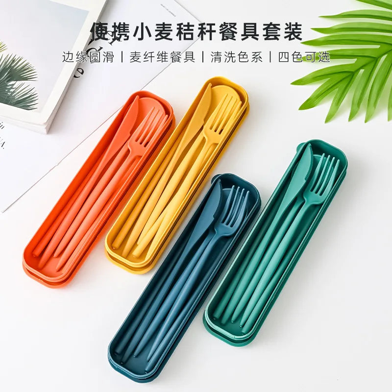 Eco-Friendly Wheat Straw Utensil Set (4-Piece)