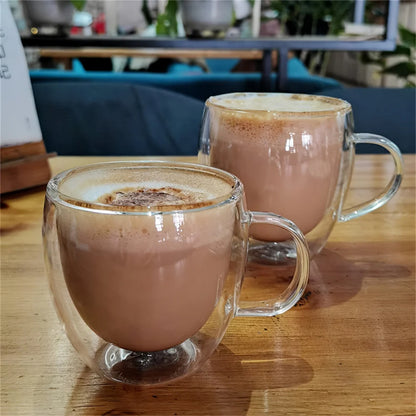 Elegant Double-Walled Glass Coffee Mug