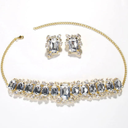 Stonefans Crystal Necklace & Earrings Set - Bridal and Bridesmaid Jewelry