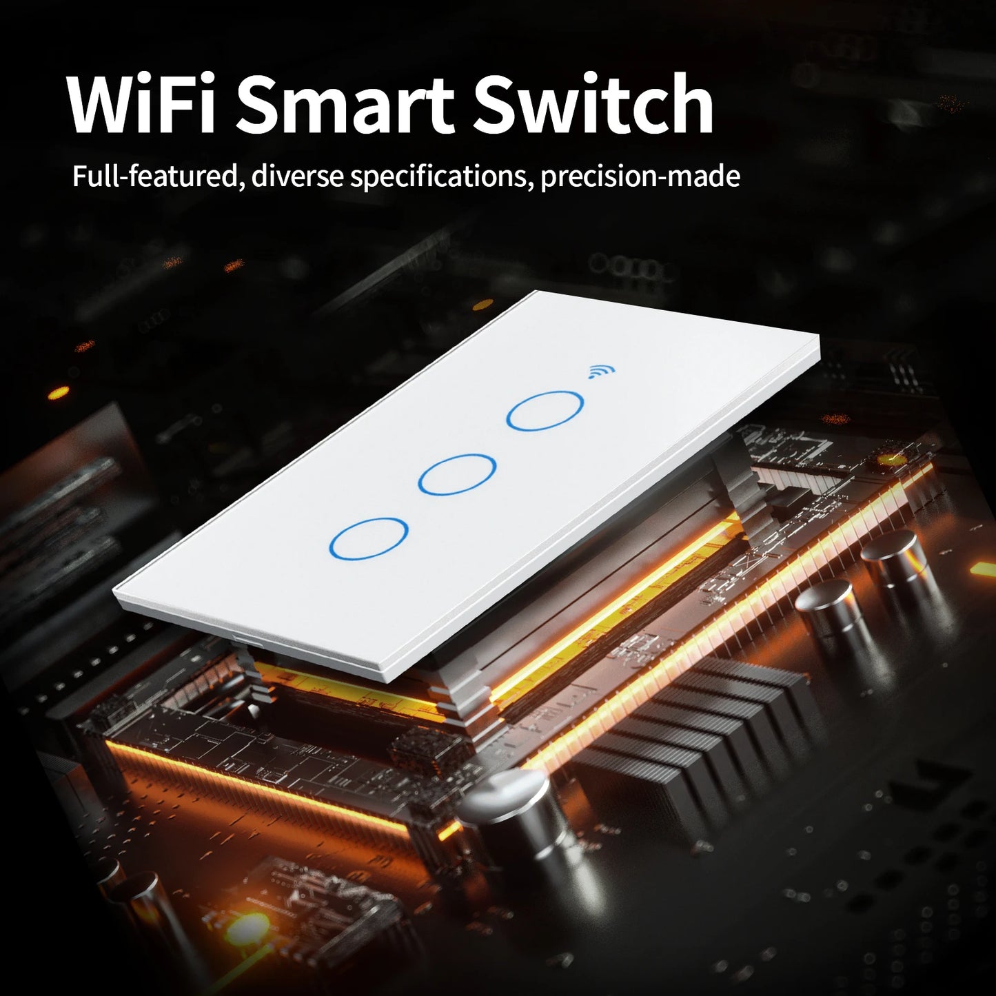 Smart WiFi & Bluetooth Wall Switch - Touch Sensor LED Light Switches