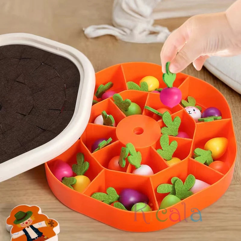 Baby Montessori Educational Toy Set – Pull Carrot Learning Toys for Kids