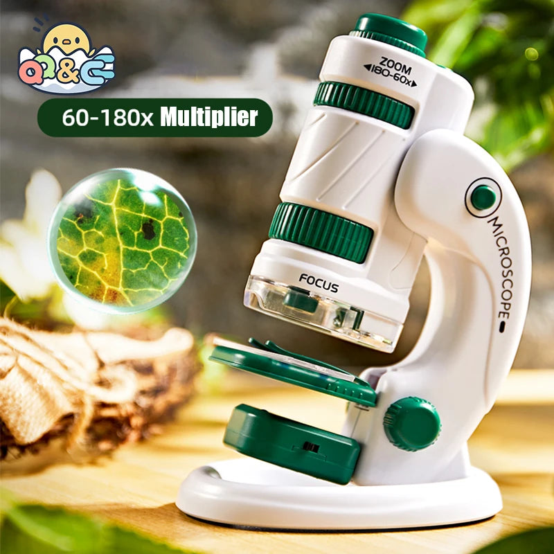 Kid's Pocket Microscope STEM Toy Kit 60-120x – Explore the Microscopic World