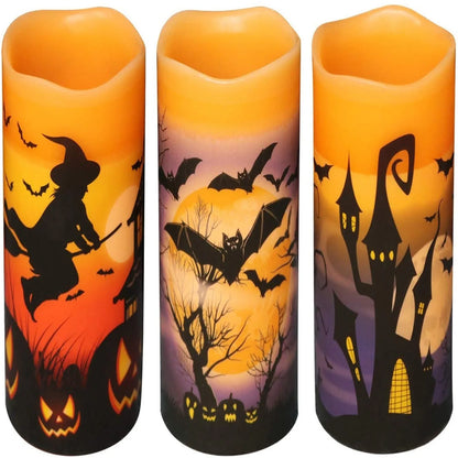 Spooky Glow: Halloween Flameless Candles