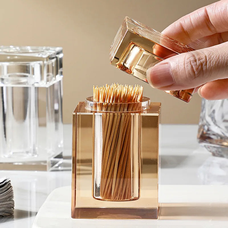 Elegant Crystal Toothpick Holder