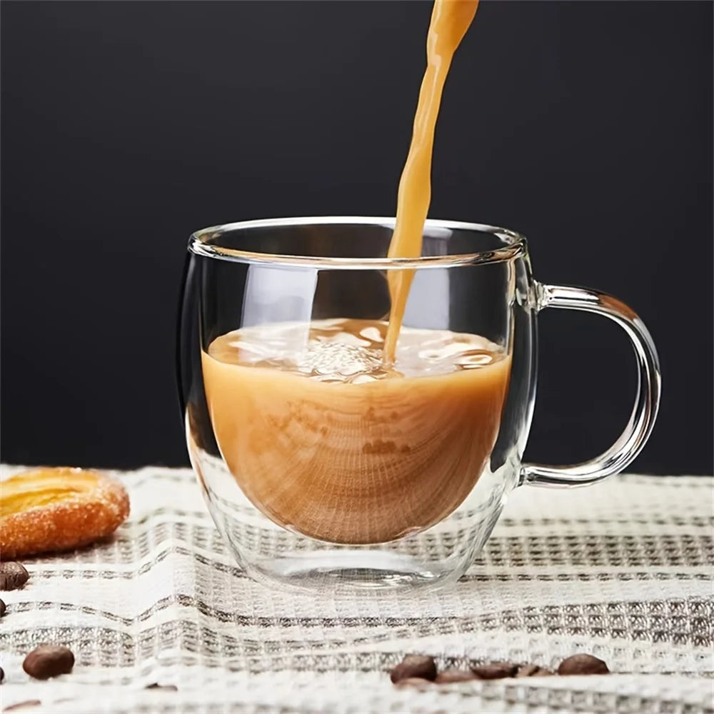 Elegant Double-Walled Glass Coffee Mug