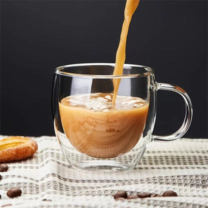 Elegant Double-Walled Glass Coffee Mug