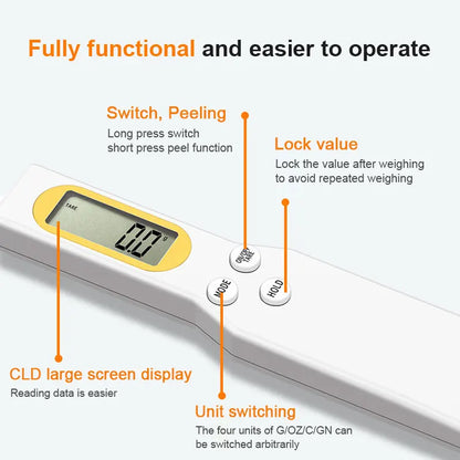 Digital LCD Weight Measuring Spoon - High Precision Kitchen Scale (500g/0.1g)
