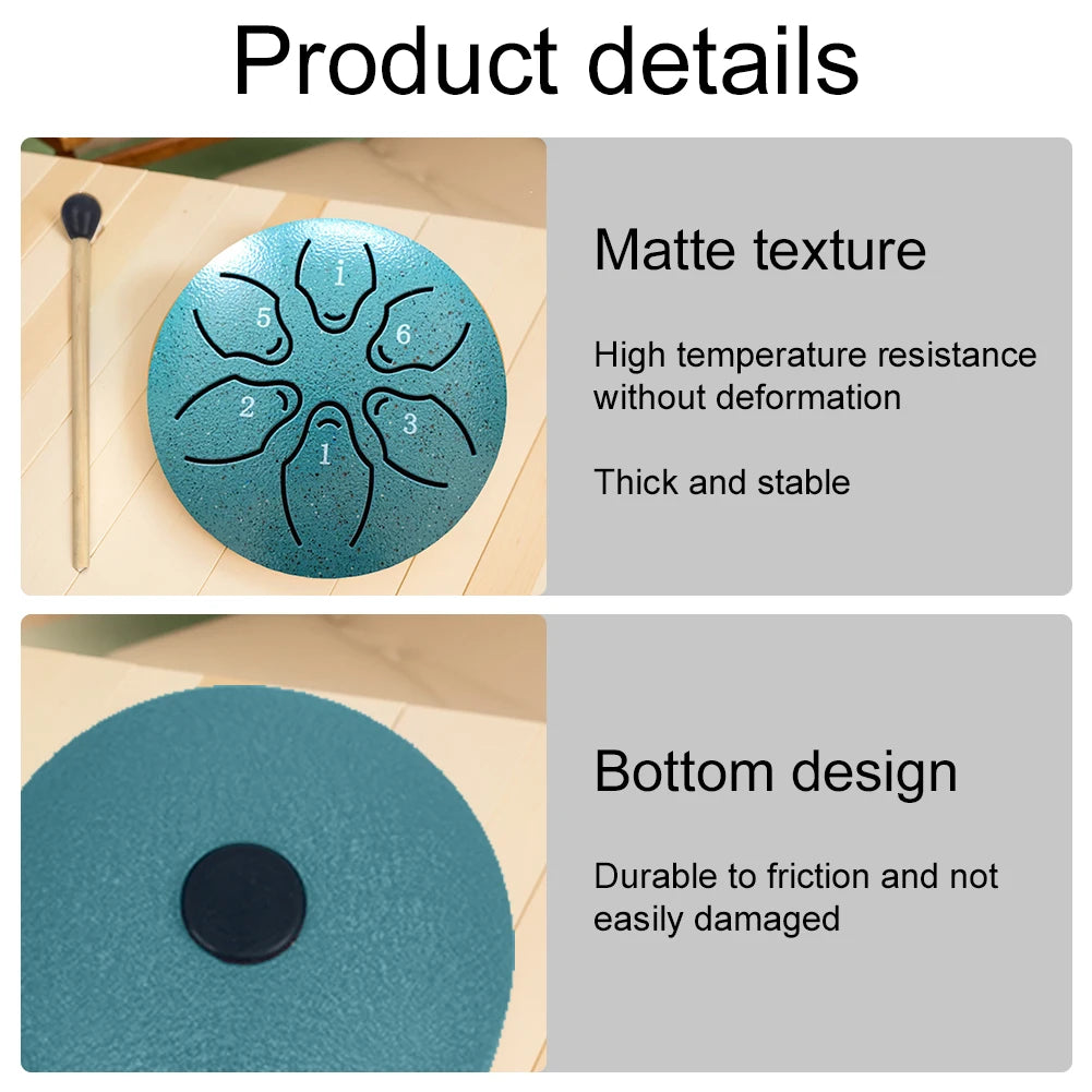 Portable Steel Tongue Drum: Harmonious Sounds for Relaxation