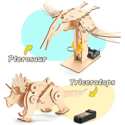 Dinosaur STEM Kit Toys for Kids - 3D Wooden Puzzle Model