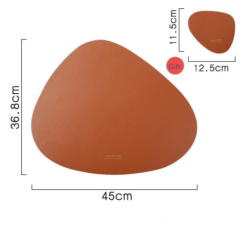 Stylish PU Leather Placemats and Coasters