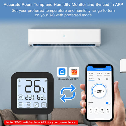 MOES Tuya WiFi IR Thermostat Controller with LCD Touch Screen and Alexa Compatibility