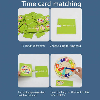 Fun and Educational Montessori Clock Matching Game Toy Set