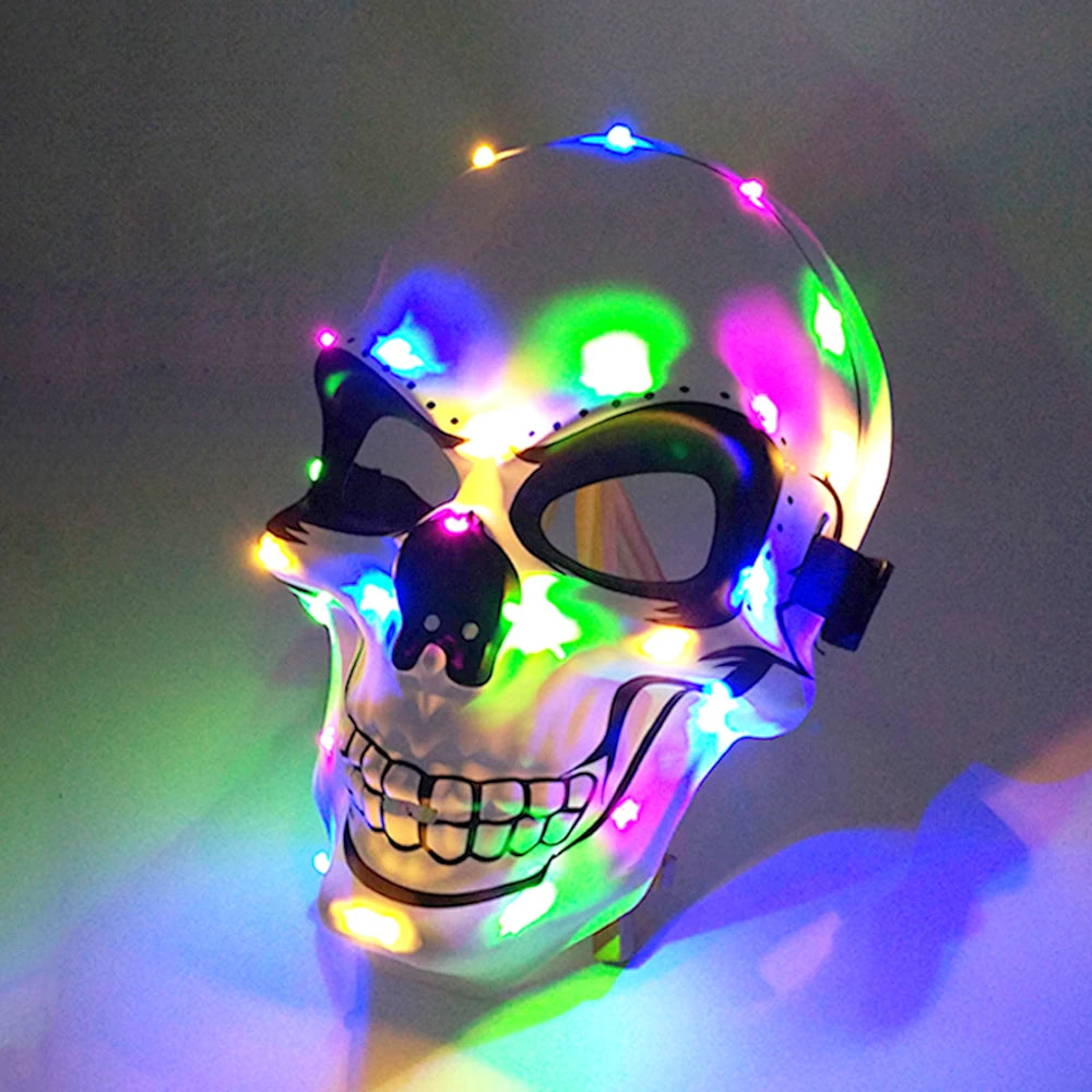 Glow-in-the-Dark Skull Mask: Illuminate Your Halloween
