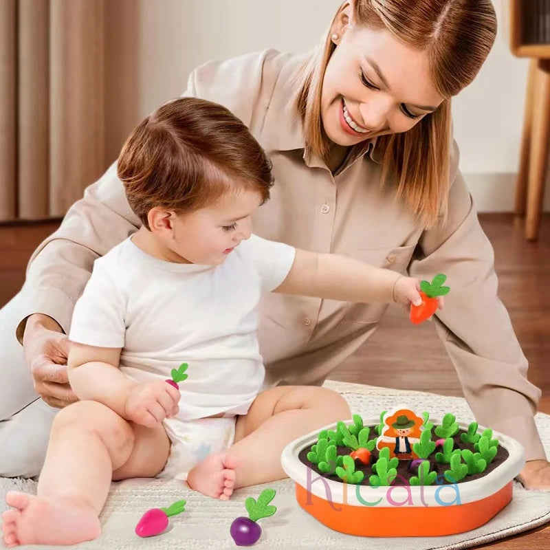 Baby Montessori Educational Toy Set – Pull Carrot Learning Toys for Kids