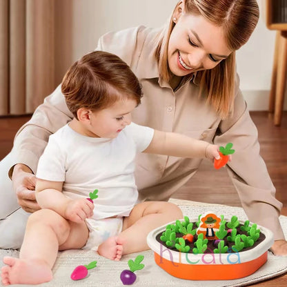 Baby Montessori Educational Toy Set – Pull Carrot Learning Toys for Kids