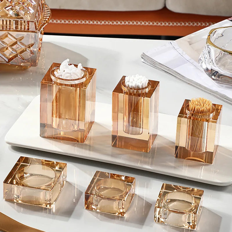 Elegant Crystal Toothpick Holder