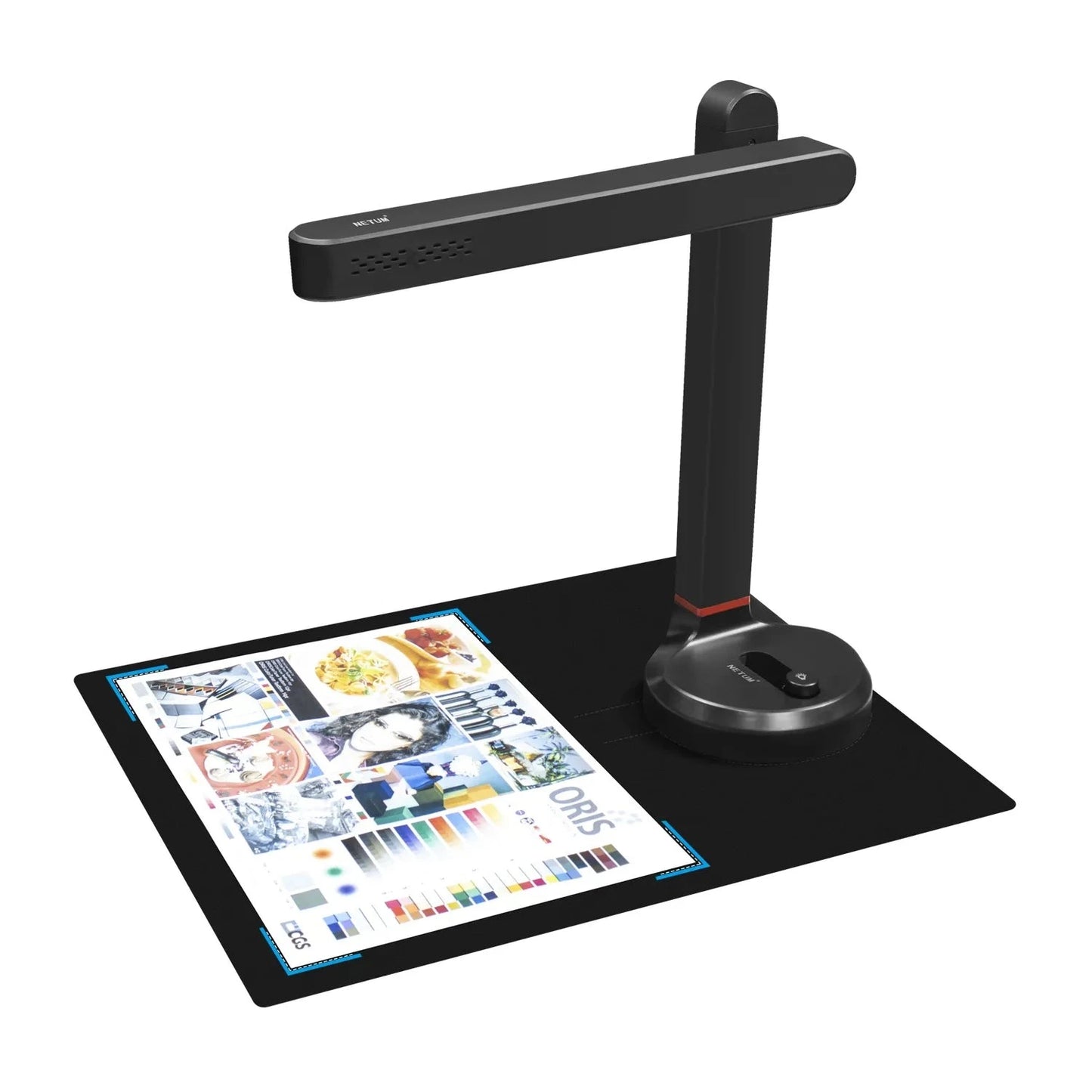 NETUM T101 Book Scanner - Autofocus Document Scanner with Smart OCR and LED Desk Lamp for Home and Office