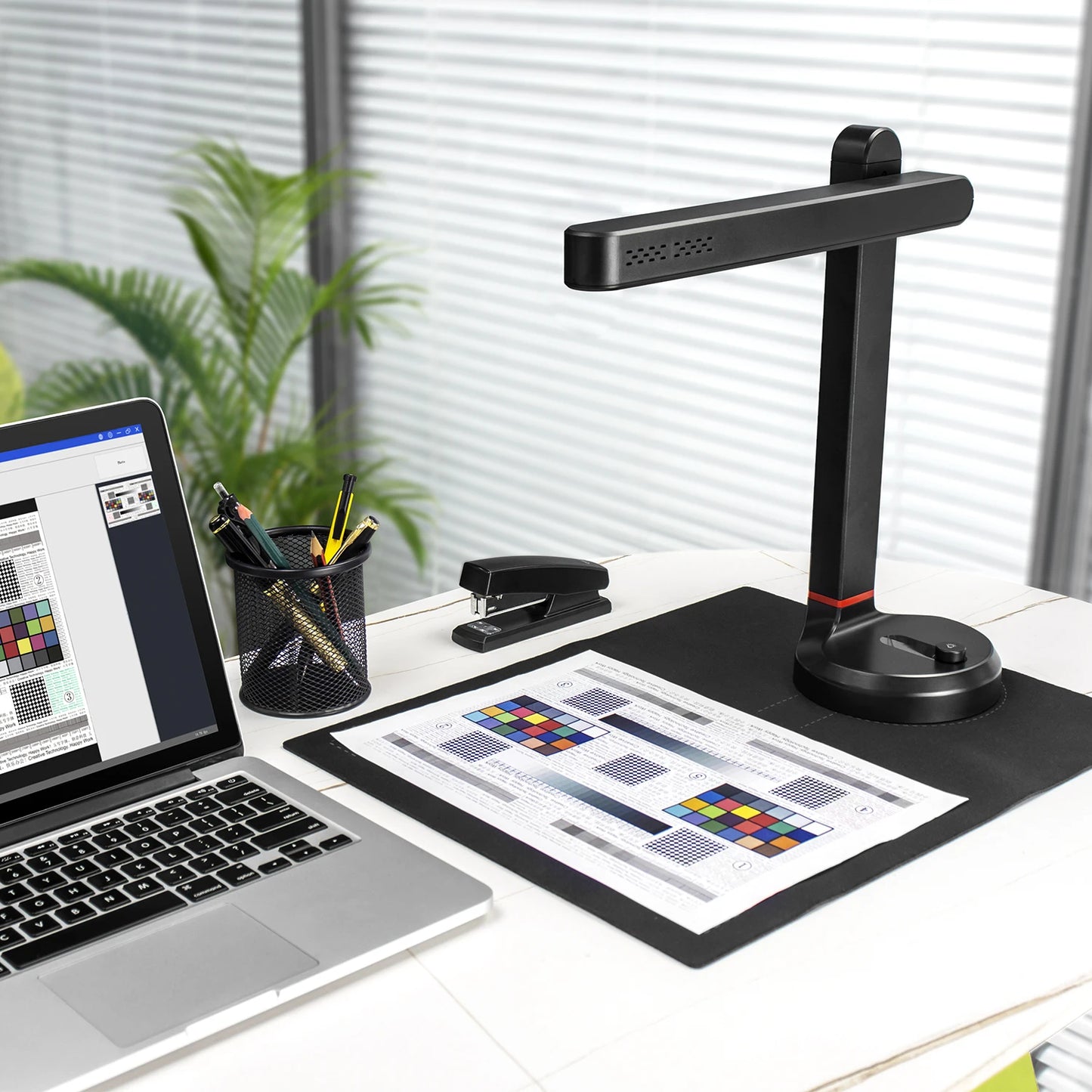 NETUM T101 Book Scanner - Autofocus Document Scanner with Smart OCR and LED Desk Lamp for Home and Office