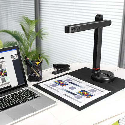NETUM T101 Book Scanner - Autofocus Document Scanner with Smart OCR and LED Desk Lamp for Home and Office