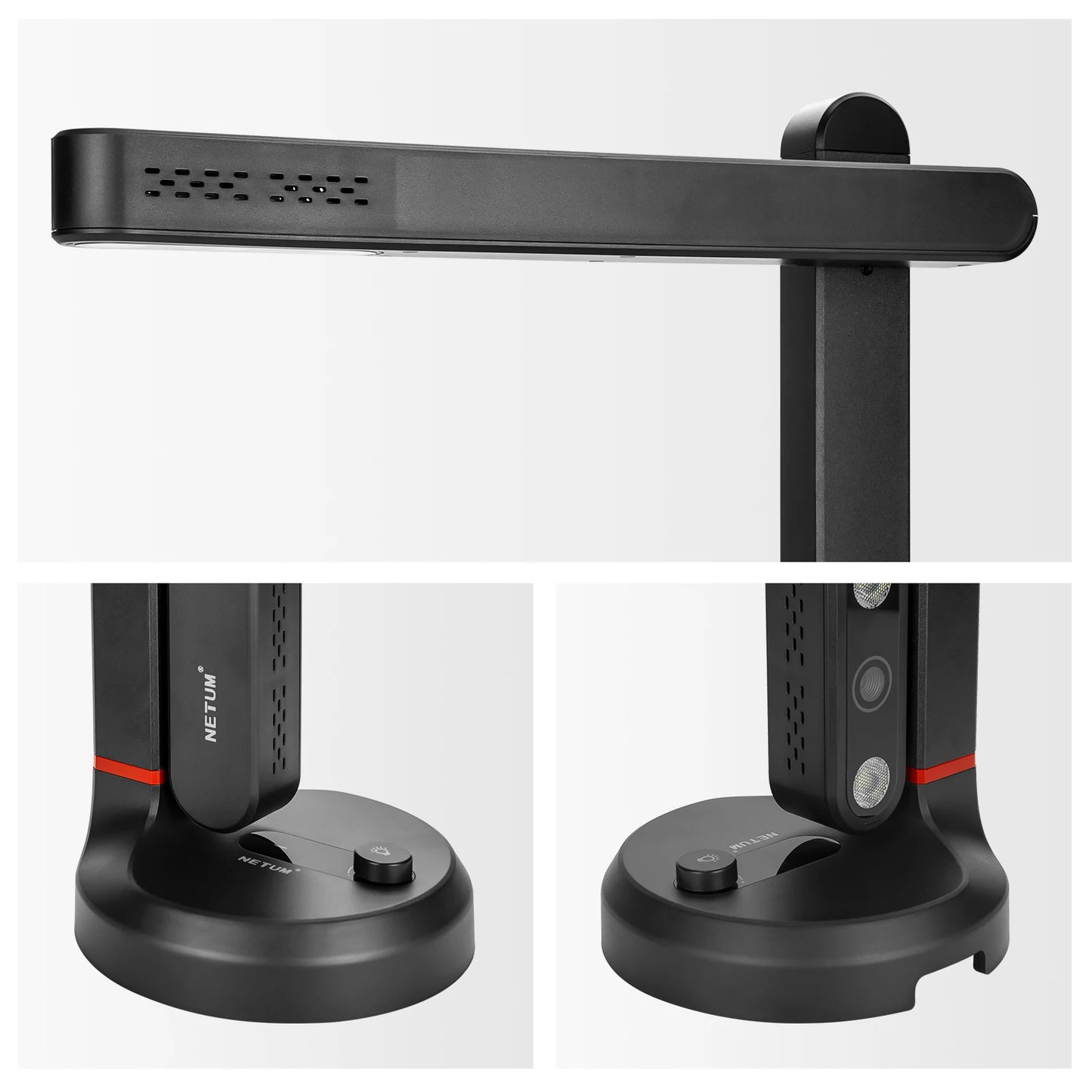 NETUM T101 Book Scanner - Autofocus Document Scanner with Smart OCR and LED Desk Lamp for Home and Office