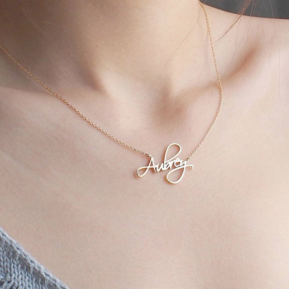 Personalized Zirconia Initial Necklace - Custom Crystal Pendant Gift for Mom