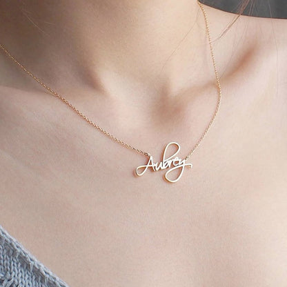 Personalized Zirconia Initial Necklace - Custom Crystal Pendant Gift for Mom