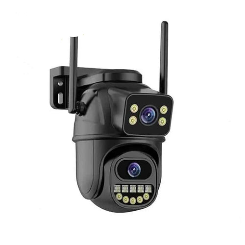 Enhanced 4K Dual-Lens WiFi Security Camera with AI Human Detection
